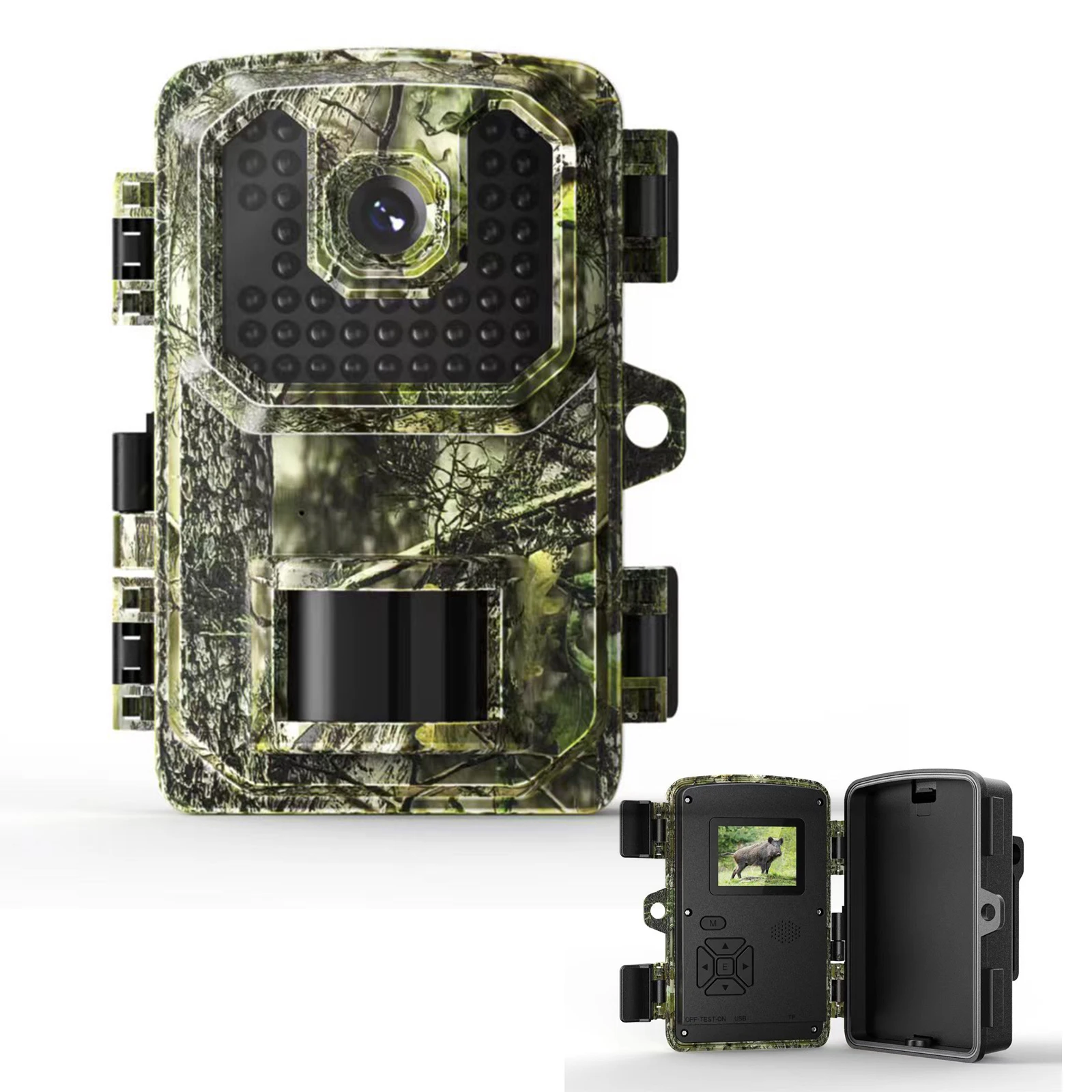 

16MP 4K Taking Trail Camera Game Hunting Camera Night Vision Wildlife Monitor 43pcs IR LEDs IP66 Weather-proof 2MP Image Sensor