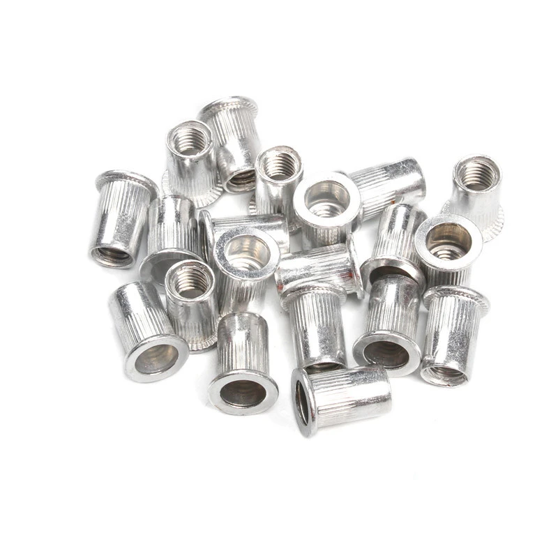 190/165/100pcs Aluminum Flat Head Rivet Nuts M3 M4 M5 M6 M8 M10 NutsInsert Cap Thread Insert Nut Fasteners Tool Set - купить по