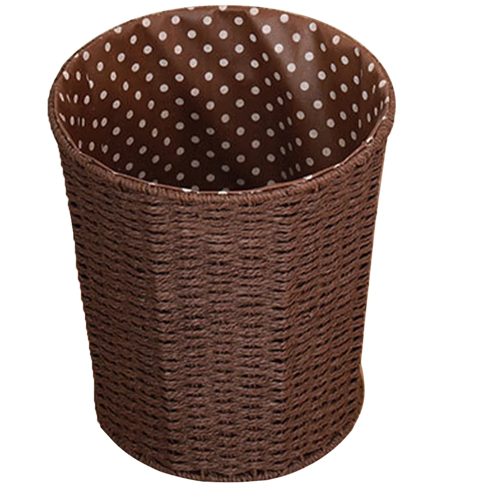 

Basket Trash Can Woven Waste Bin Rattan Garbage Storage Kitchen Paper Wastebasket Bucket Litter Rustic Bins Wicker Baskets