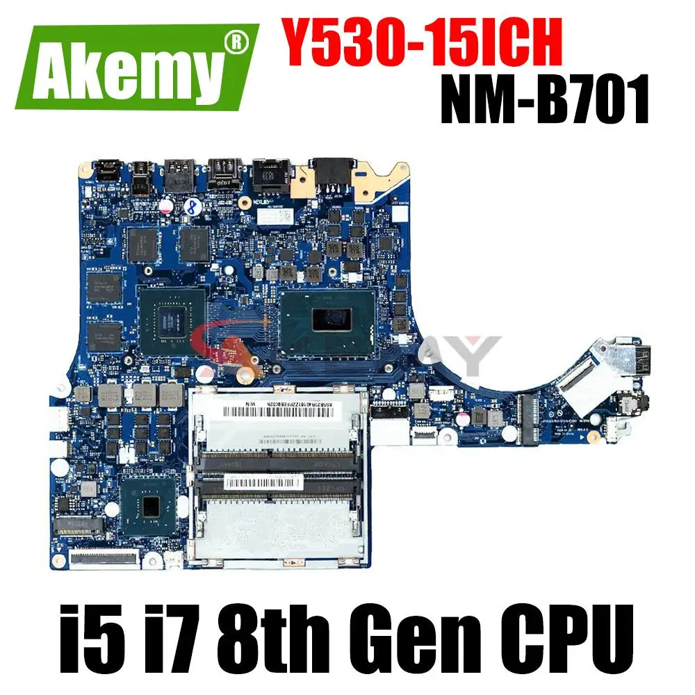 

Для Lenovo Y530-15ICH материнская плата для ноутбука, материнская плата с NM-B701 CPU GTX1050 GTX1050TI GPU
