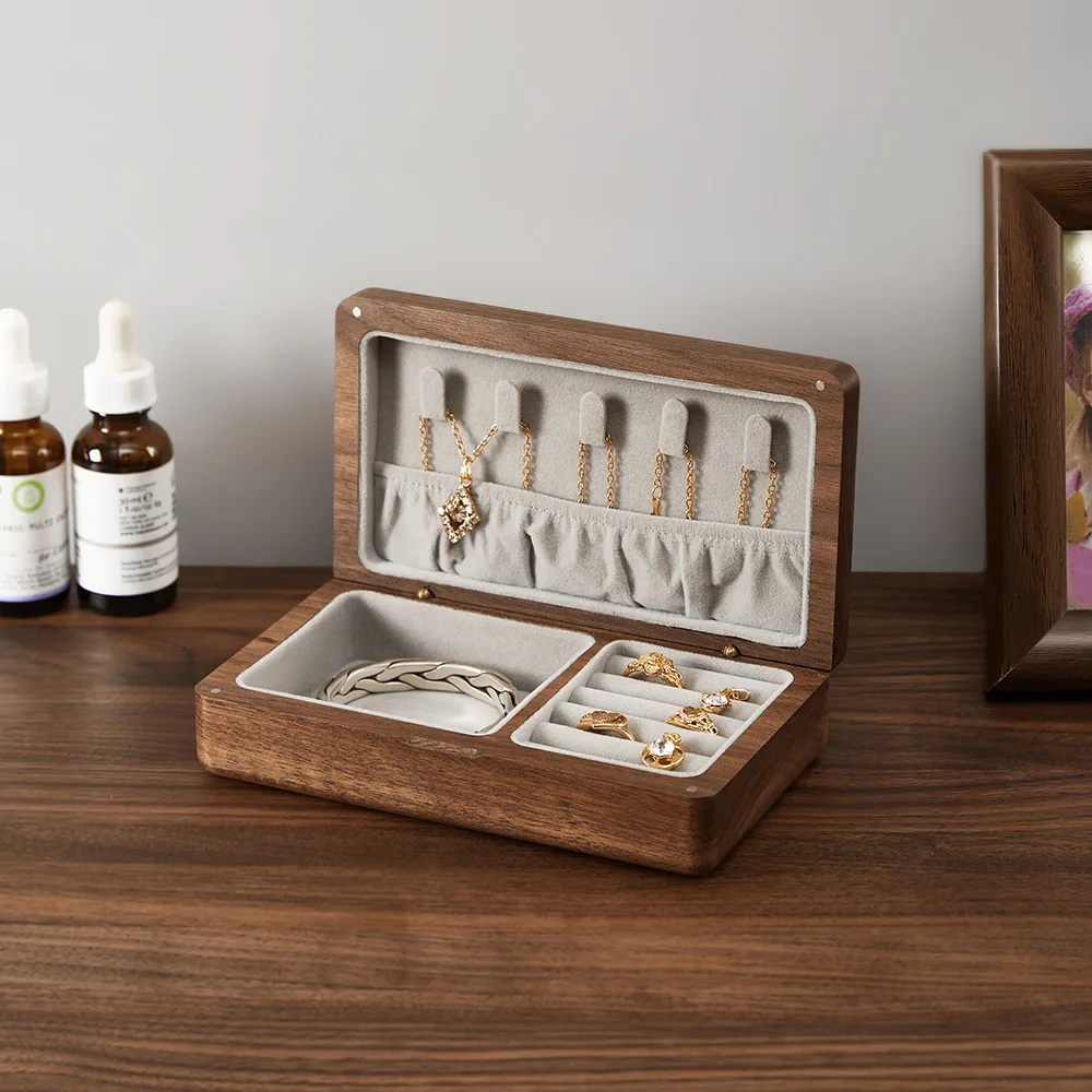 

Christmas Gift Smart Organizer Jewelry Box Small Size for Traveling, for Storage Earrings Rings Necklace Bracelet