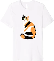 calico cat drawing t stirt cat mom graphic shirt calico gift premium tees plus size women cotton o neck kawaii short sleeve tops
