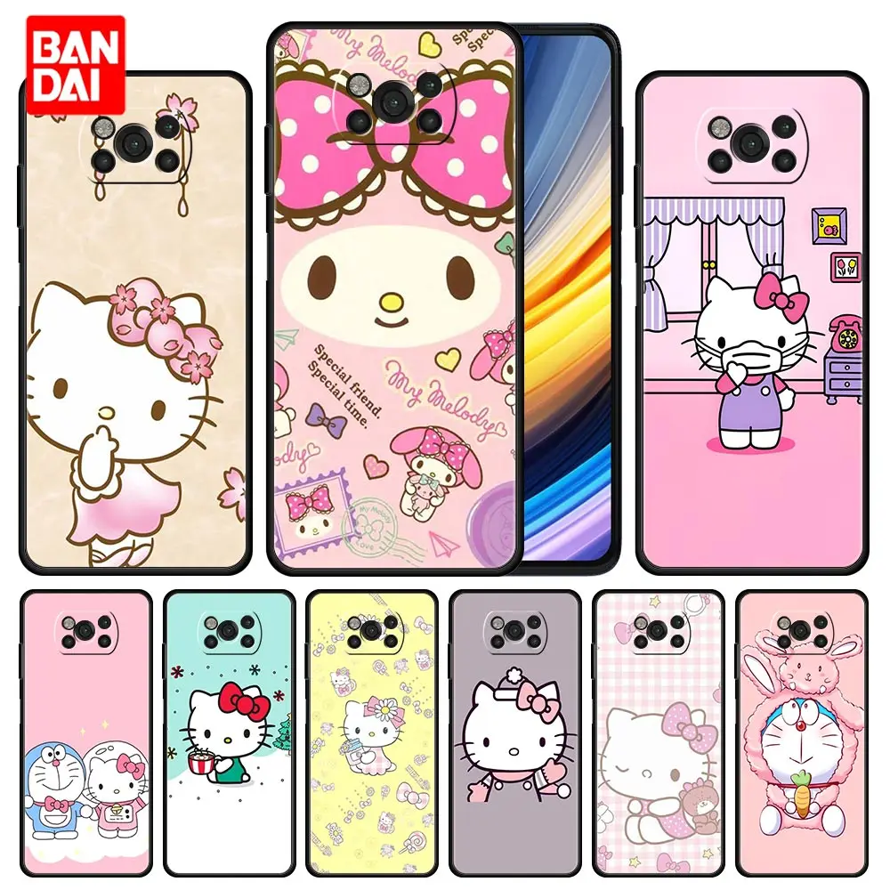 

Cover Case for Xiaomi Mi Poco X3 NFC F3 11t 11Lite M3 X3 10s 10t 9t 11Pro+ K40 Pro Plus Cell Soft Phone Cartoon Hello Kitty Cat