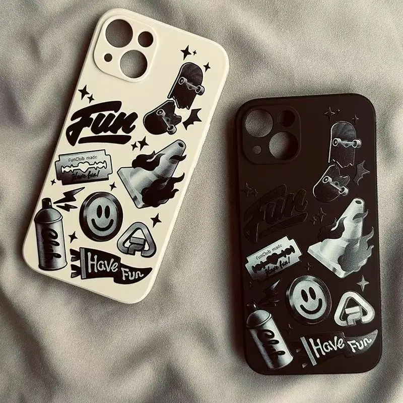 Чехол для Телефона iPhone 16 Pro Max 7 8 Plus SE2 X XR XS 15 14 13 12 11 мягкий чехол с рисунком