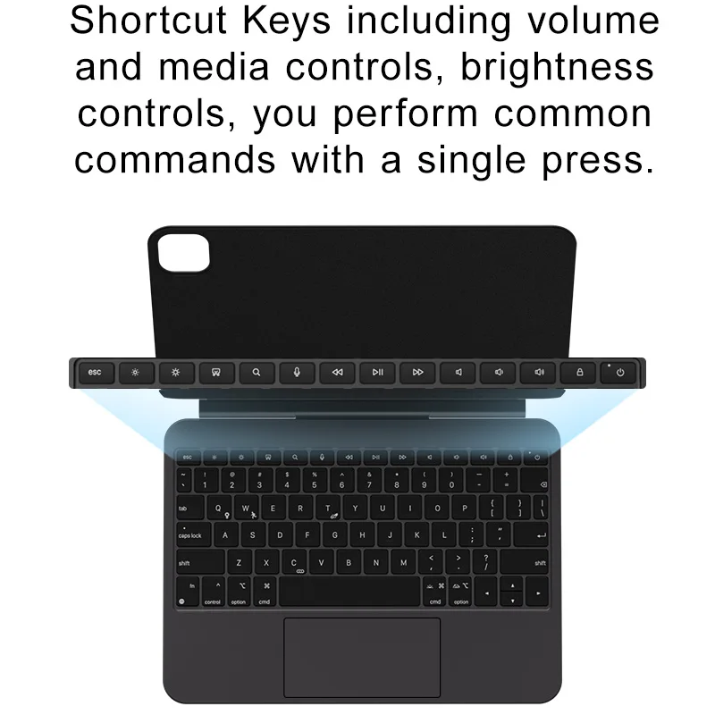 DOQO BLADE: чехол для клавиатуры iPad air4/5/6 и Pro M2/ M4 2024 умные аксессуары беспроводная