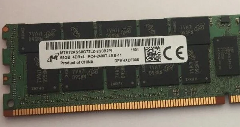 

RAM applies to CRUCIAL 64G PC4-2400T DDR4 ECC REG LRDIMM 64GB server memory