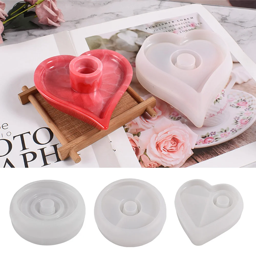 Mold Aromatherapy Candle Holder Circular Love Shape 3d Diy