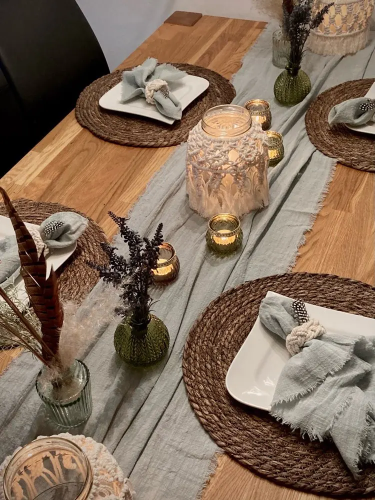 cotton gauze table runnerretro burr texture dining place matspersonalize vintage wedding decoration kitchen dinner cloth free global shipping