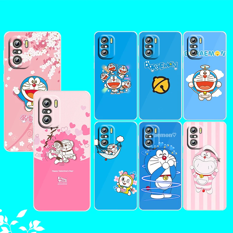 

Doraemon Cartoon animation For Xiaomi Redmi Note 10S 10 K50 K40 Gaming Pro 10 9AT 9A 9C 9T 8 7A 6A 5 4X Transparent Phone Case