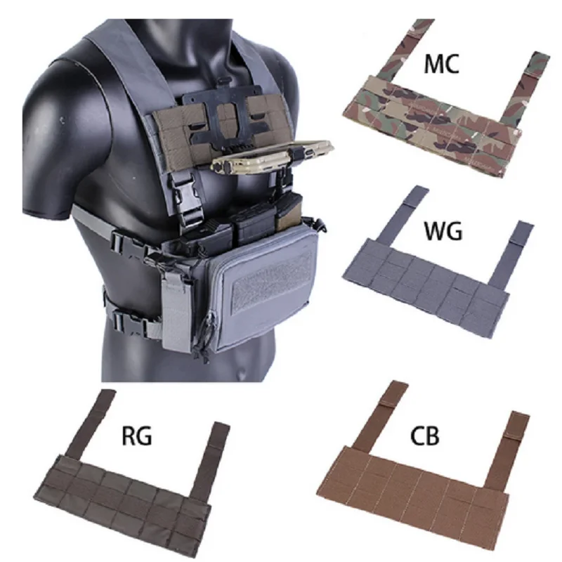 Outdoor D3CRM MK4 MOLLE Chest Front Panel Mobile Phone Shell Platform, Used For Tactical Vest Chest Hanging
