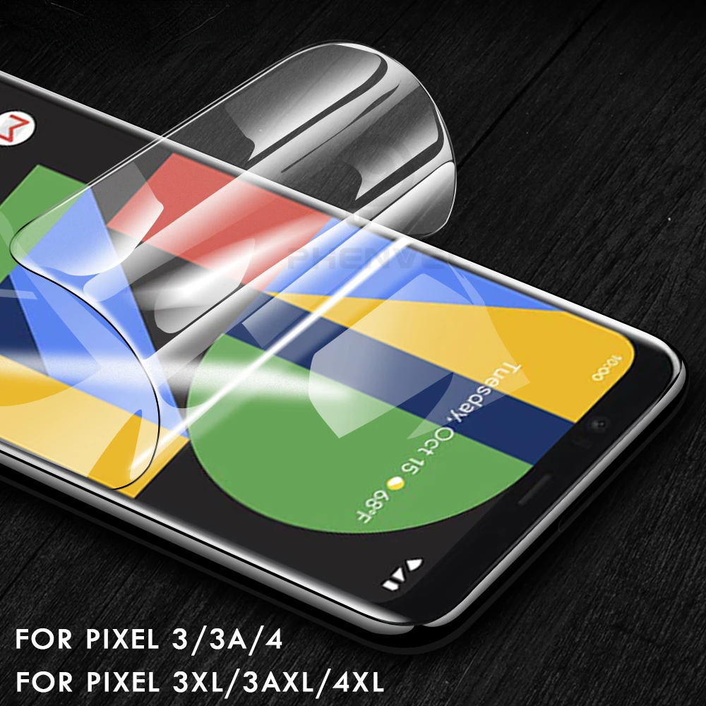 

Protective Film for google pixel 3 3A 4 XL Gel Screen protector for pixel 4 3 xl 3D Hydrogel Film