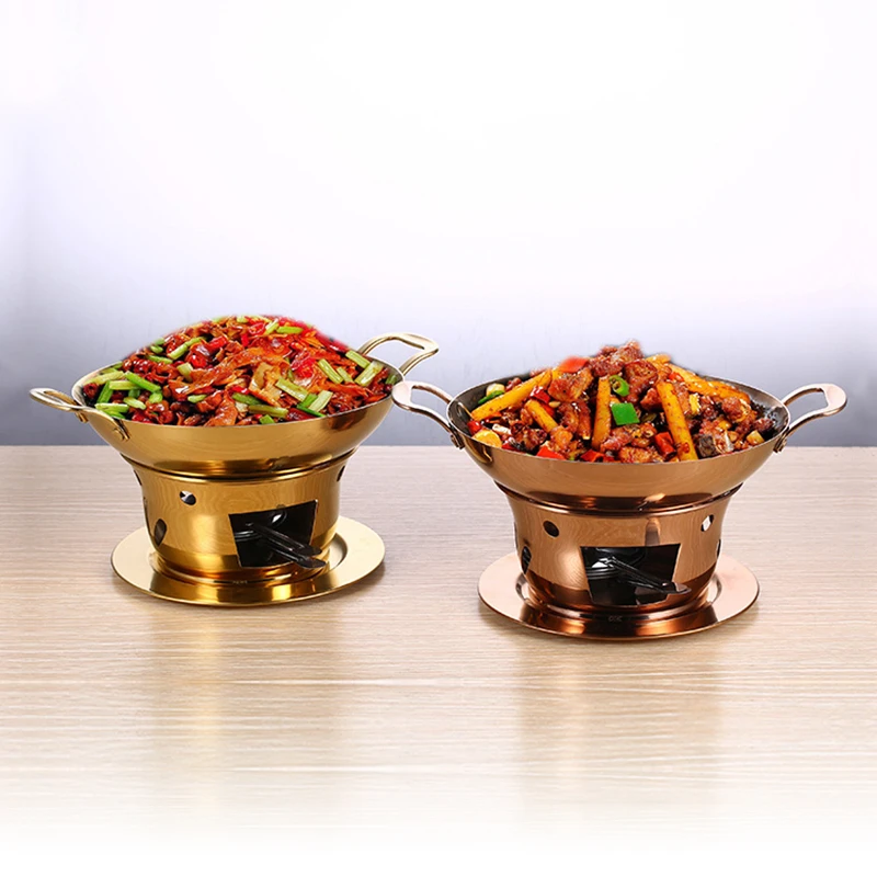 

Котел из сухой стали, утолщенная спиртовая тарелка, коммерческий горшок, котел, буфет для охлаждения, твердая горячая Корейская печь, топлив...