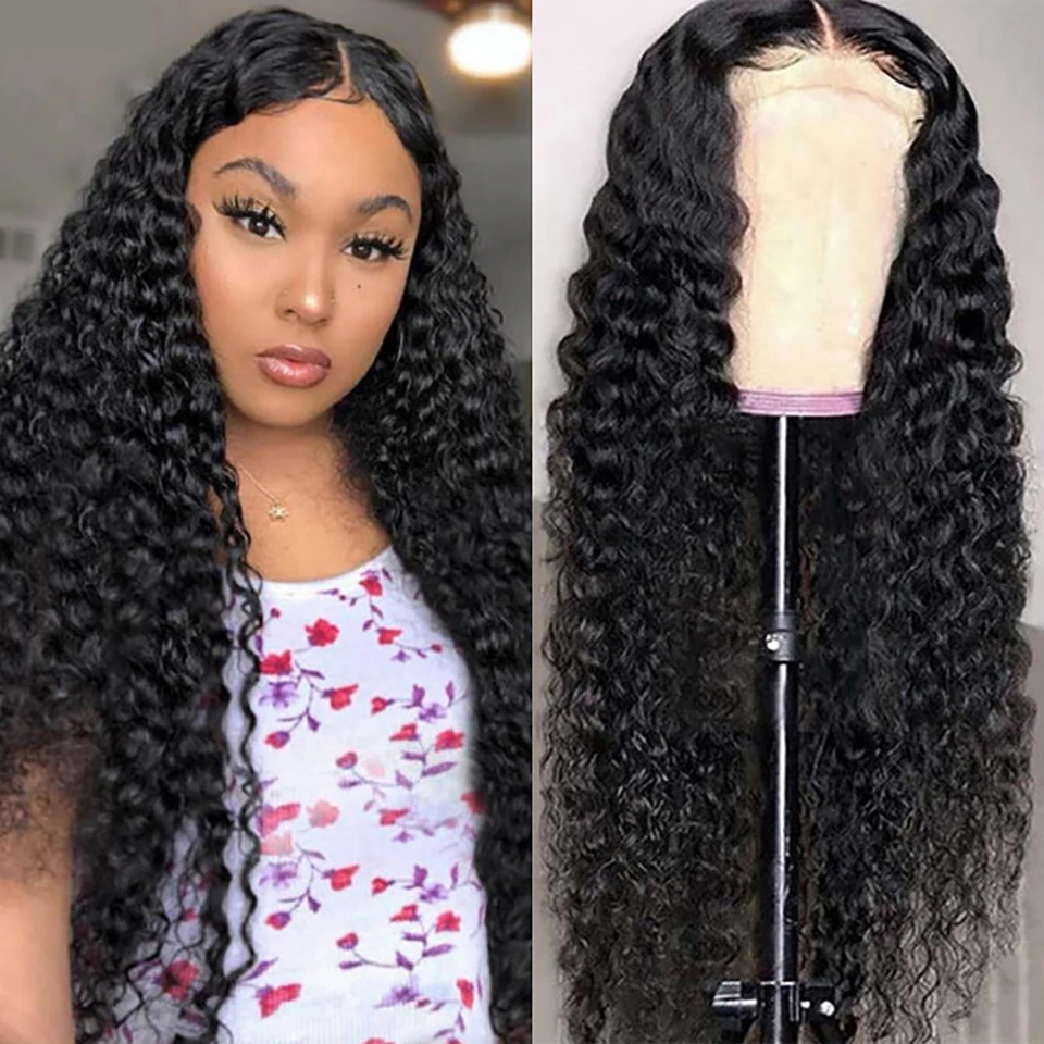

Deep Wave Lace Front Human Hair Wigs Pre Plucked Deep Wave 13x4 Lace Front Human Hair Wigs Curly Wave Human Hair Free Shipping
