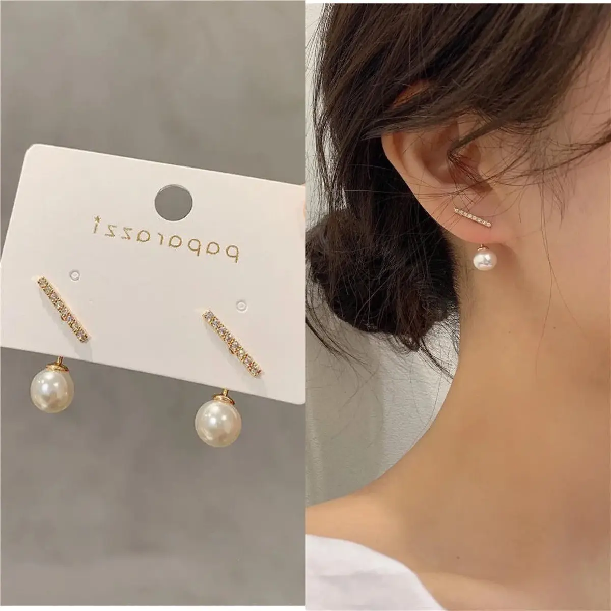 

2022 новые модные инкрустированные серьги разы с жемчугом для женщин минимализм золотые линии жемчужные серьги-гвоздики Свадебные украшения...