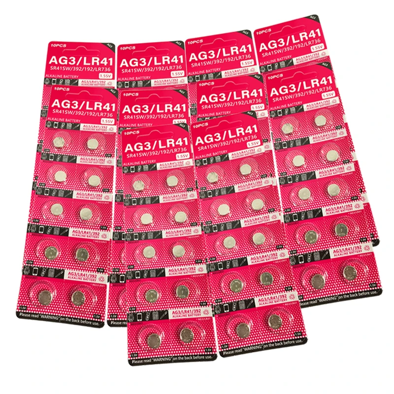 10 шт./20 шт., батареи таблеточного типа LR41 100% оригинальные SR41 AG3 G3A L736 192 392A Zn/MnO2 1,5 V