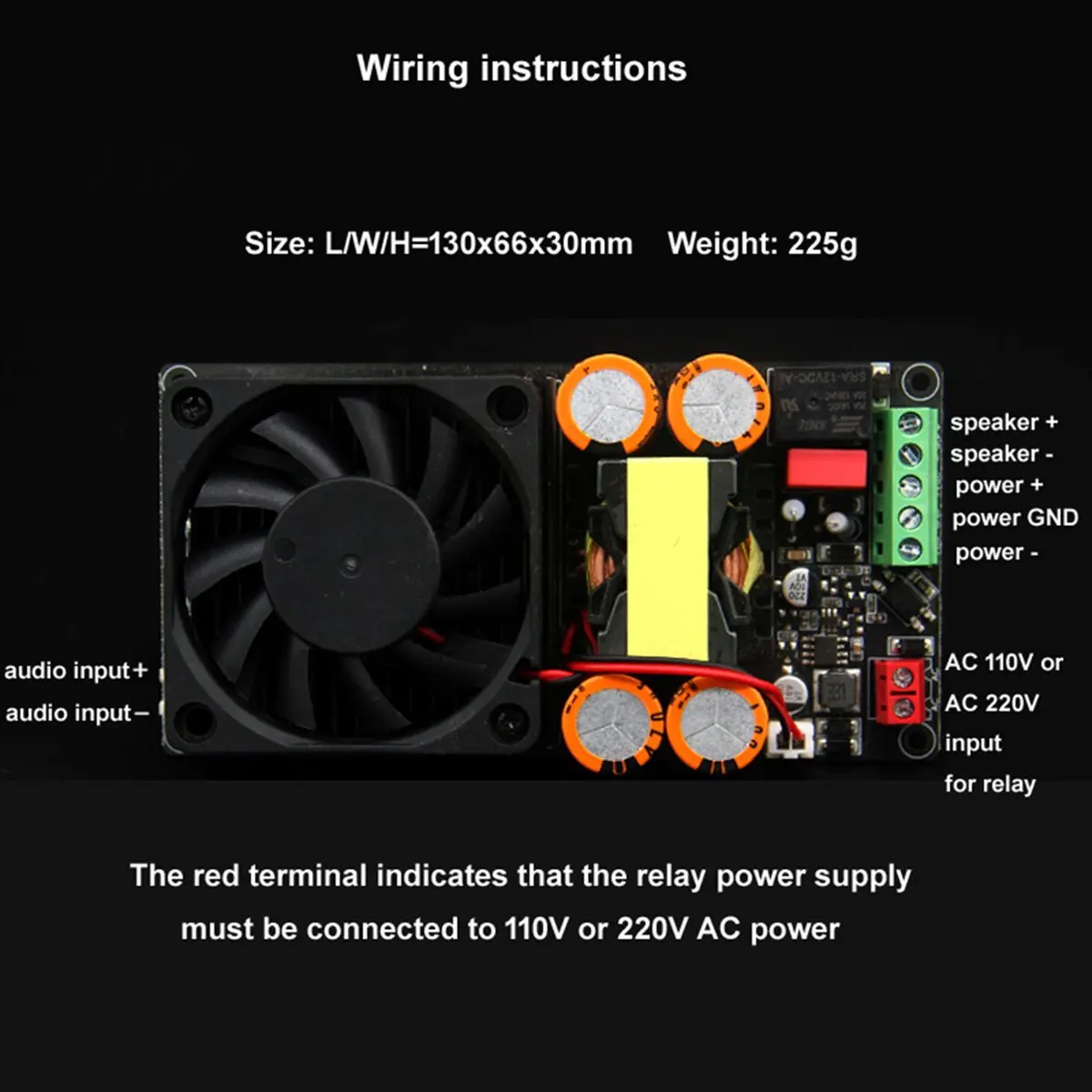Фото (A65I) HIFI IRS2092 1000W Монофоническая цифровая плата усилителя мощности класса D для сабвуфера с реле защиты динамиков-A №1