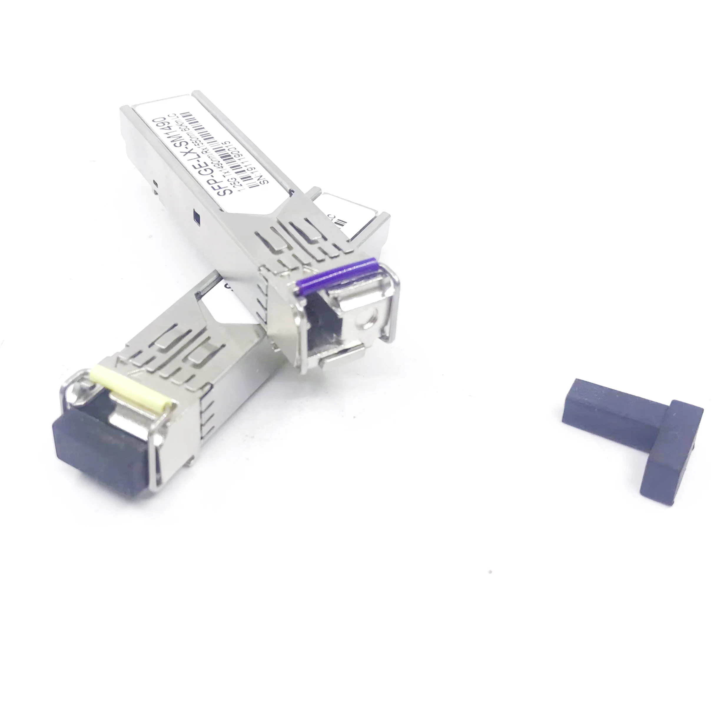 2PCS 1 pair DFP2-5524-6CY1D Tx1550nm Rx1490nm DFB laser 1G single mode Bidi SFP 60km LC 1.25G