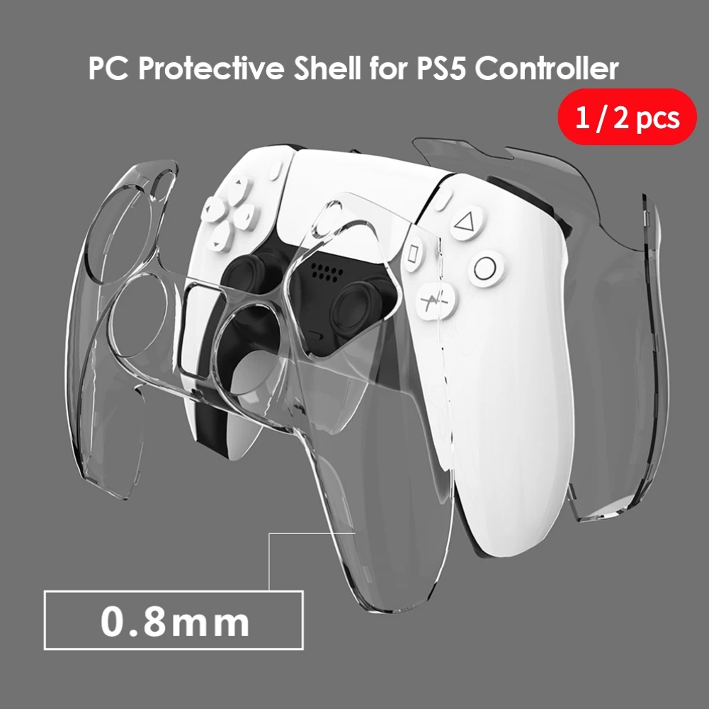 

Electronic Machine Accessories Ultra Slim Clear PC Cover Protector Case for PS5 DualSense Controller Accessory