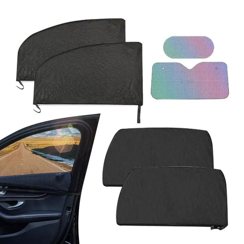 

6PCS Blackout Screen Car Window Sunshade Mesh Sun Visor Protection Window Films Universal Auto Styling Protection Sunshade