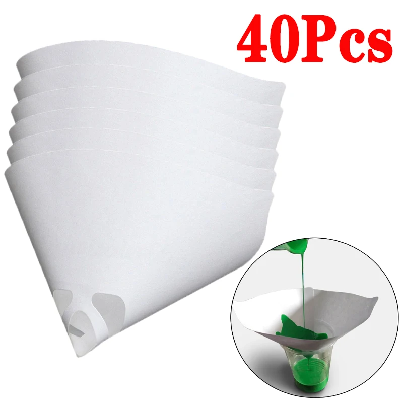 Disposable Mesh Paper Paint Filter Purifying Straining Funnel Paint Spray Mesh Conical Nylon Micron Paper Strainer Funnel