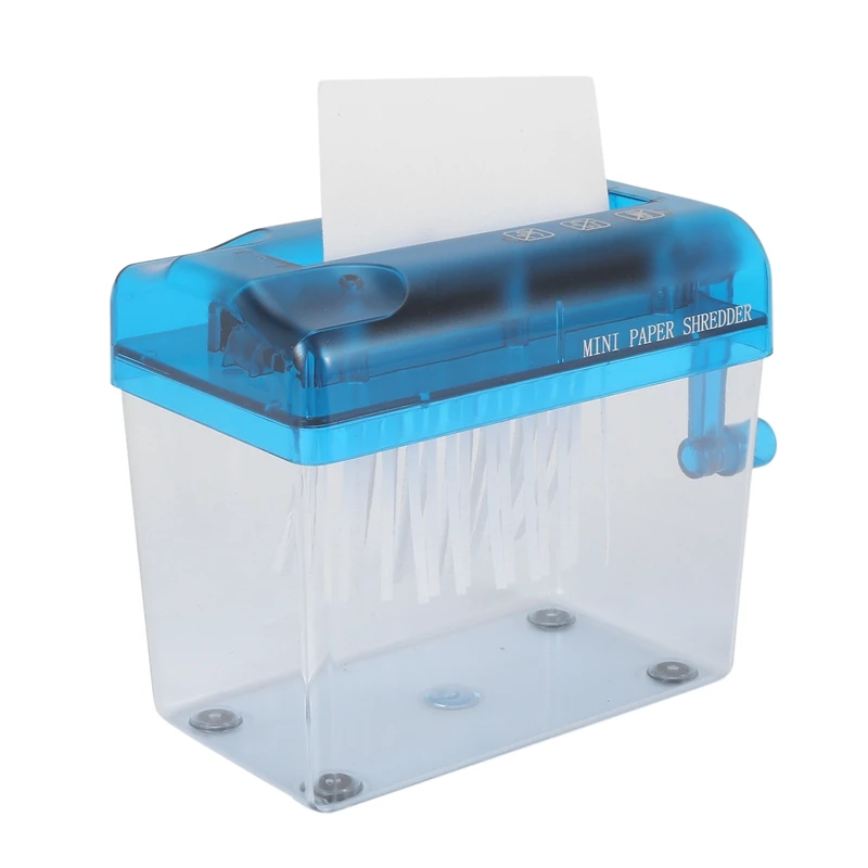 

Mini Blue Shredder Crusher Destroyer Paper Documents Cutting Machine