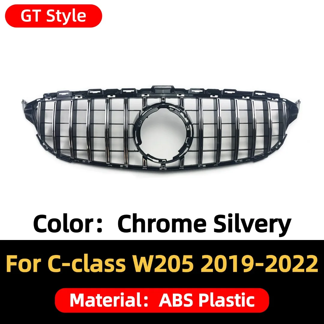 Передняя решетка, бампер, решетка, тюнинговые аксессуары для Mercedes Benz C class W205 C205 2014-22 C180 C200 C260 C250 C300 GT Style