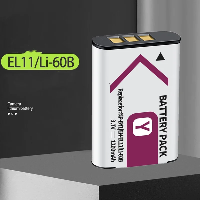1200 мАч EN-EL11 NP-BY1 Li-60B Аккумулятор для камеры Olympus FE-370 Pentax M50 W60 W80 Sony HDR-AZ1/AZ1VB/AZ1VR Для Nikon
