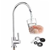 14 inch water filter tap faucet connect hose reverse osmosis filters parts purifier direct drinking tap external chrome plating