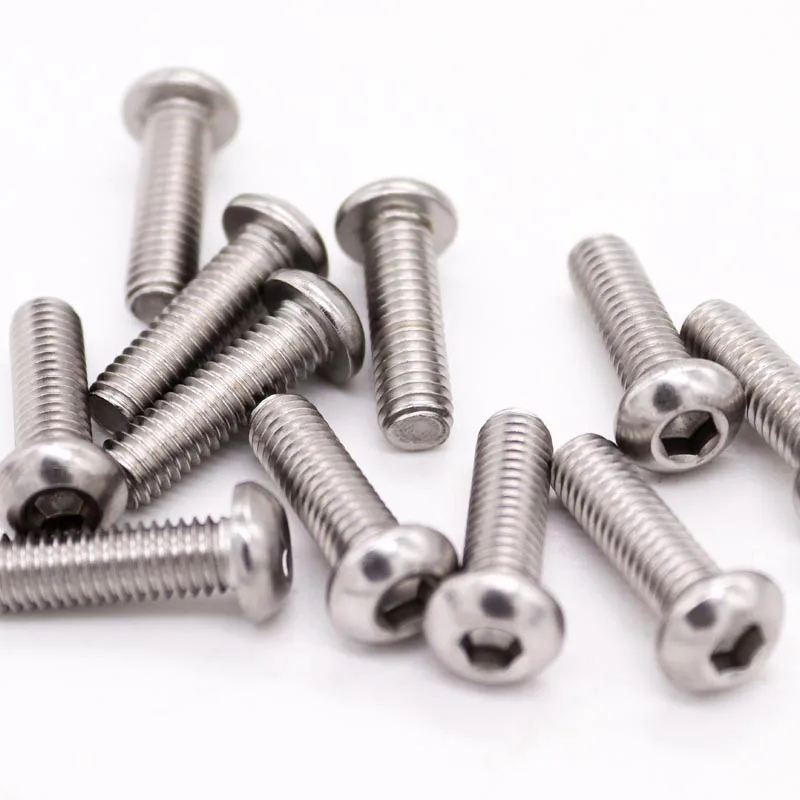 

10 шт. UNC 5/16-18 США грубая резьба 304 A2-70 из нержавеющей стали с шестигранной головкой и шестигранной головкой, круглый винт ISO7380