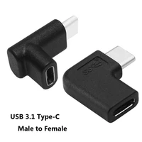 90 degree right angle usb 3 1 type c male to female converter usb c adapter for samsung huawei smart phone portable connector