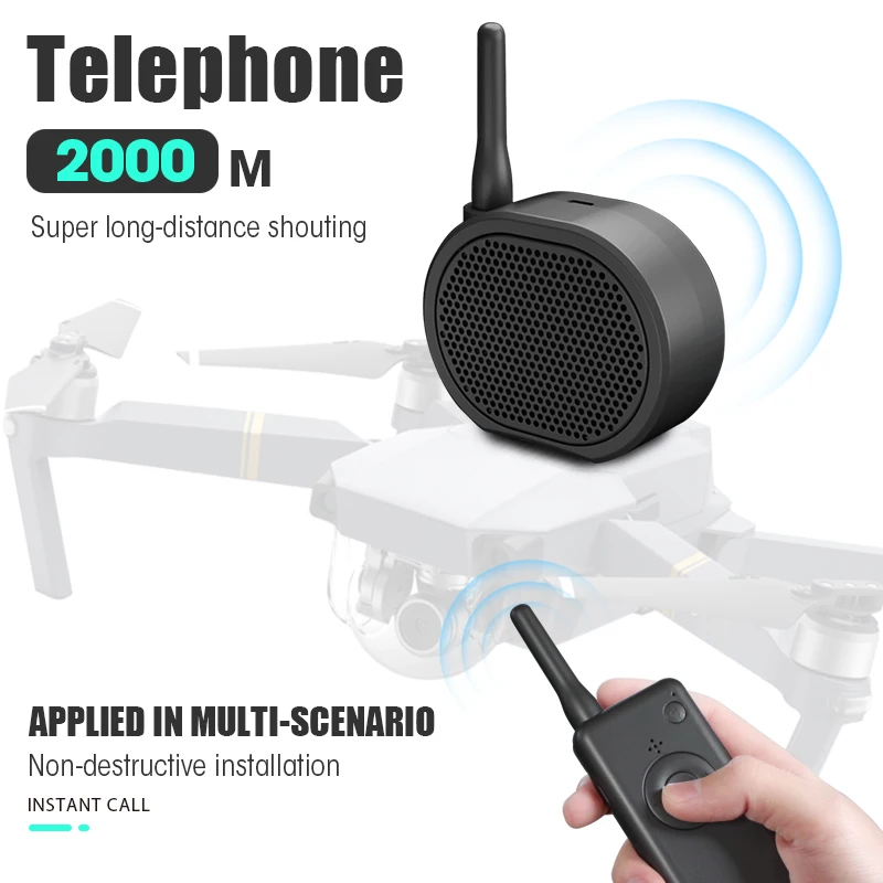 

Drone Speaker For DJI Mavic Mini Air 2 For Phantom FPV For X8SE Megaphone Loudspeaker 2000m Control Distance Telephone