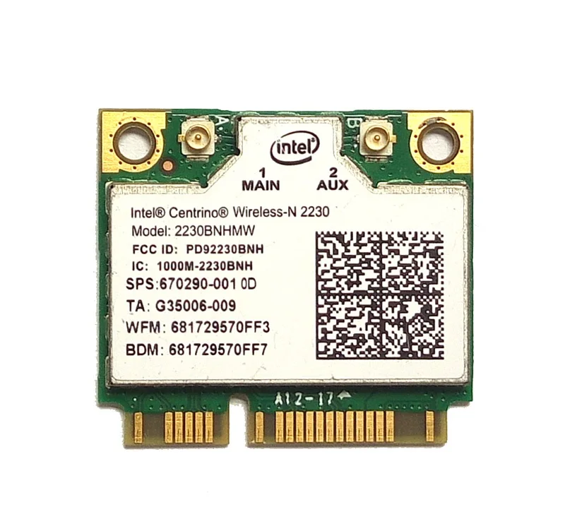 

New For Intel N2230 2230BNHMW 2230BN Half Mini PCI-E Wifi Bluetooth4.0 Card For HP DV4 DV6 DV7 G4 G6 G7 SPS:670290-001