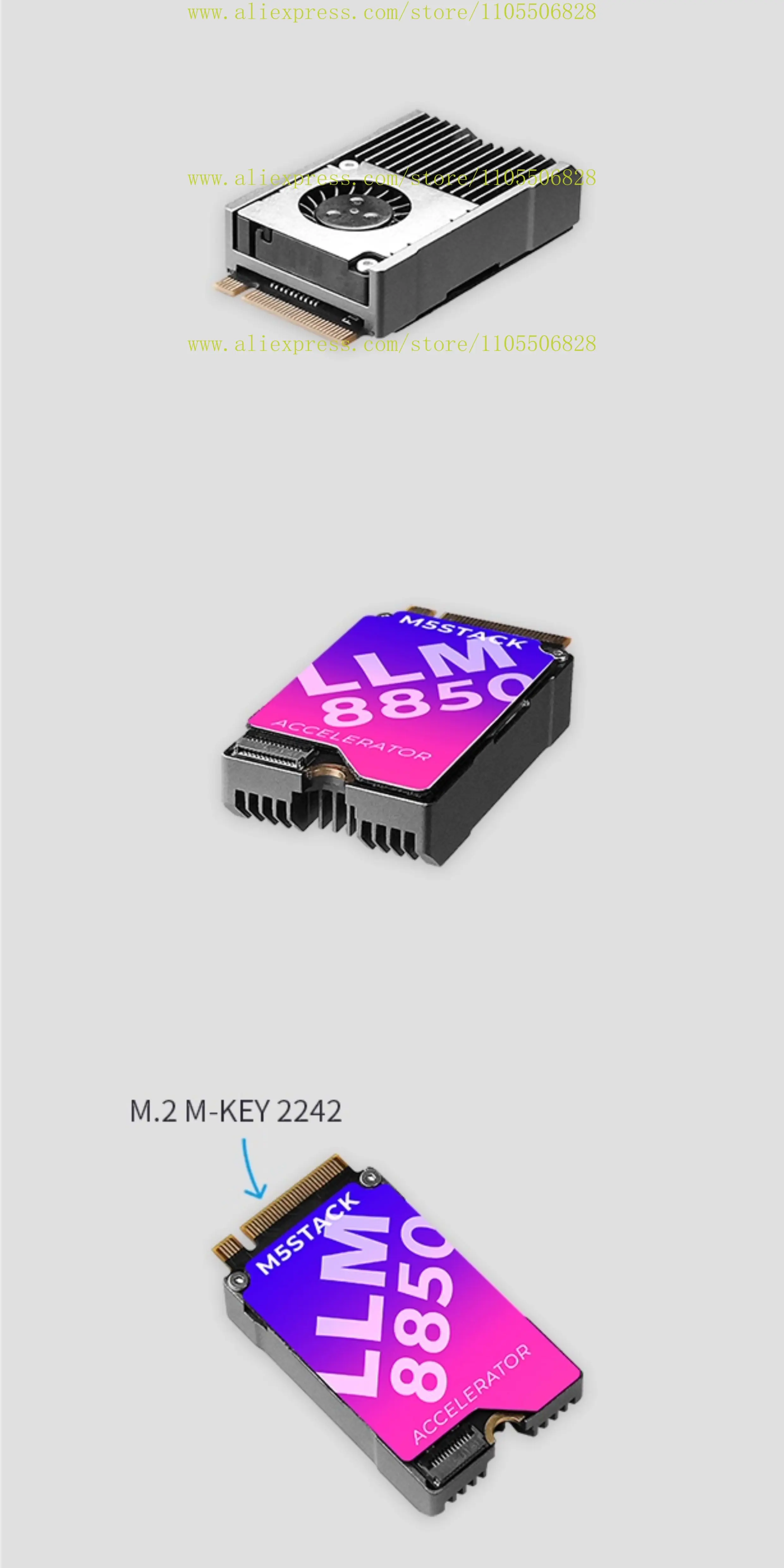 Карта AI-ускорителя M5Stack LLM 8850 с чипом Axera AX8850 (art.: 3920dacbbfbee) - 3920dacbbfbee