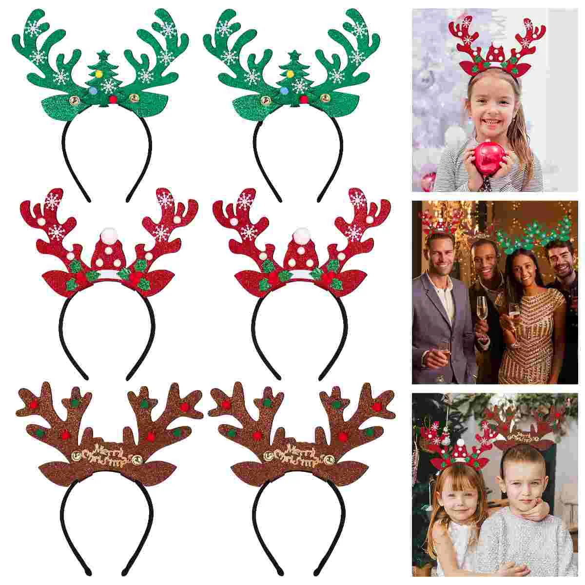 

Clothing Xmas Costume Accessories Hair Ties Kids Cosplay Antler Headpiece Hoop Child