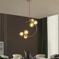 nordic ring chandelier designer led gold glass lamp for living room dinning room bedroom kitchen island hallway chandelier