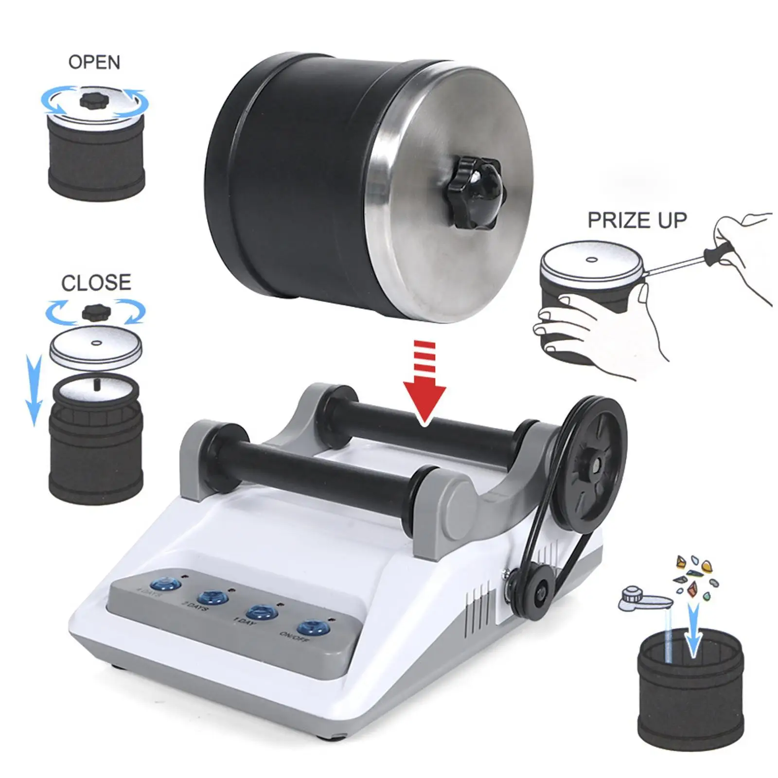 220V Professional Rock Grinder Kit Rock Polisher For Kids An