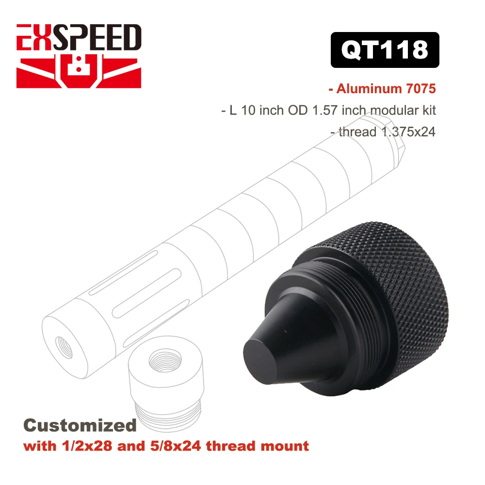 

OD1.57 "L 10-дюймовый алюминиевый модульный комплект 7075 1,375x24 резьба 5/8x24 1/2x28 JIG бустер комплекты автомобильных масляных устройств для очистки
