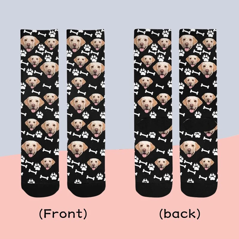 Colorful Custom Novelty DIY Men&Women Socks Funny Print Dog Personalized Your Face Photo on Sock Send friends Gift Unisex