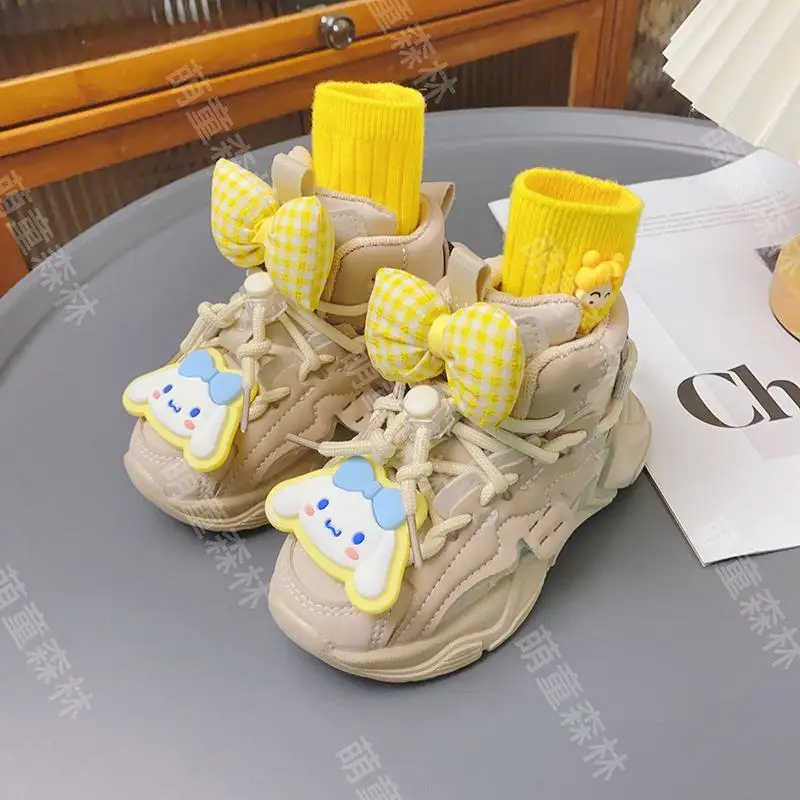 

Kawaii Sanrio Children Doll Sneakers Anime Kuromi My Melody Cartoon Running Shoes Cute Cinnamoroll Leisure Skateboard Shoes Gift