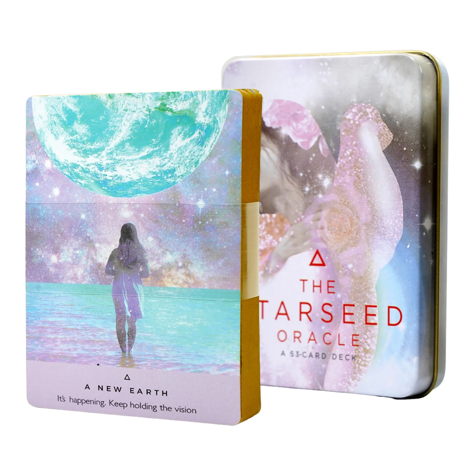 

The Starseed Oracle Tarot Deck In A Tin Box Gilded Edge For Beginners Fortune Telling Game Card 53 Card Deck Table Board Game