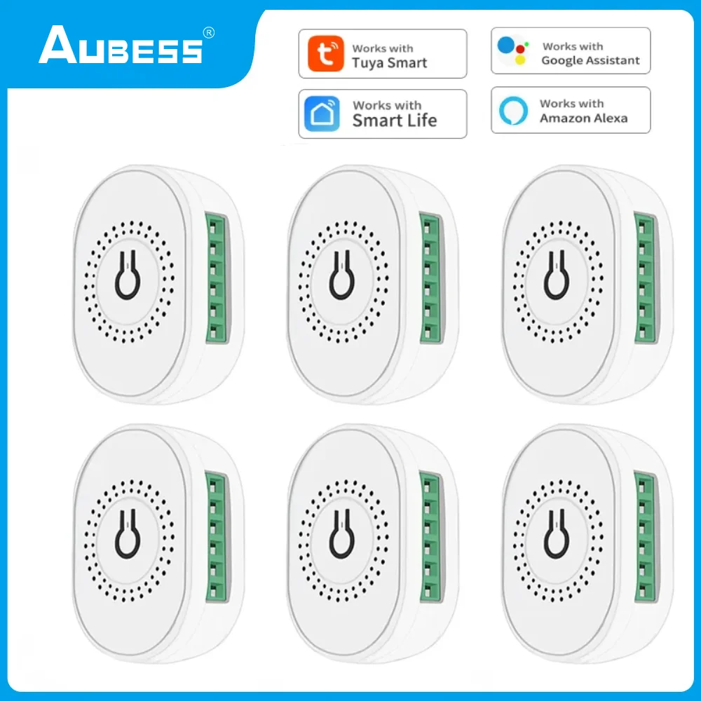 

Tuya 16A Wifi + RF 433 Mini Switch With Power Mornitor Double-way Timer Relay Smart Life Breaker Work With Alexa Google Home