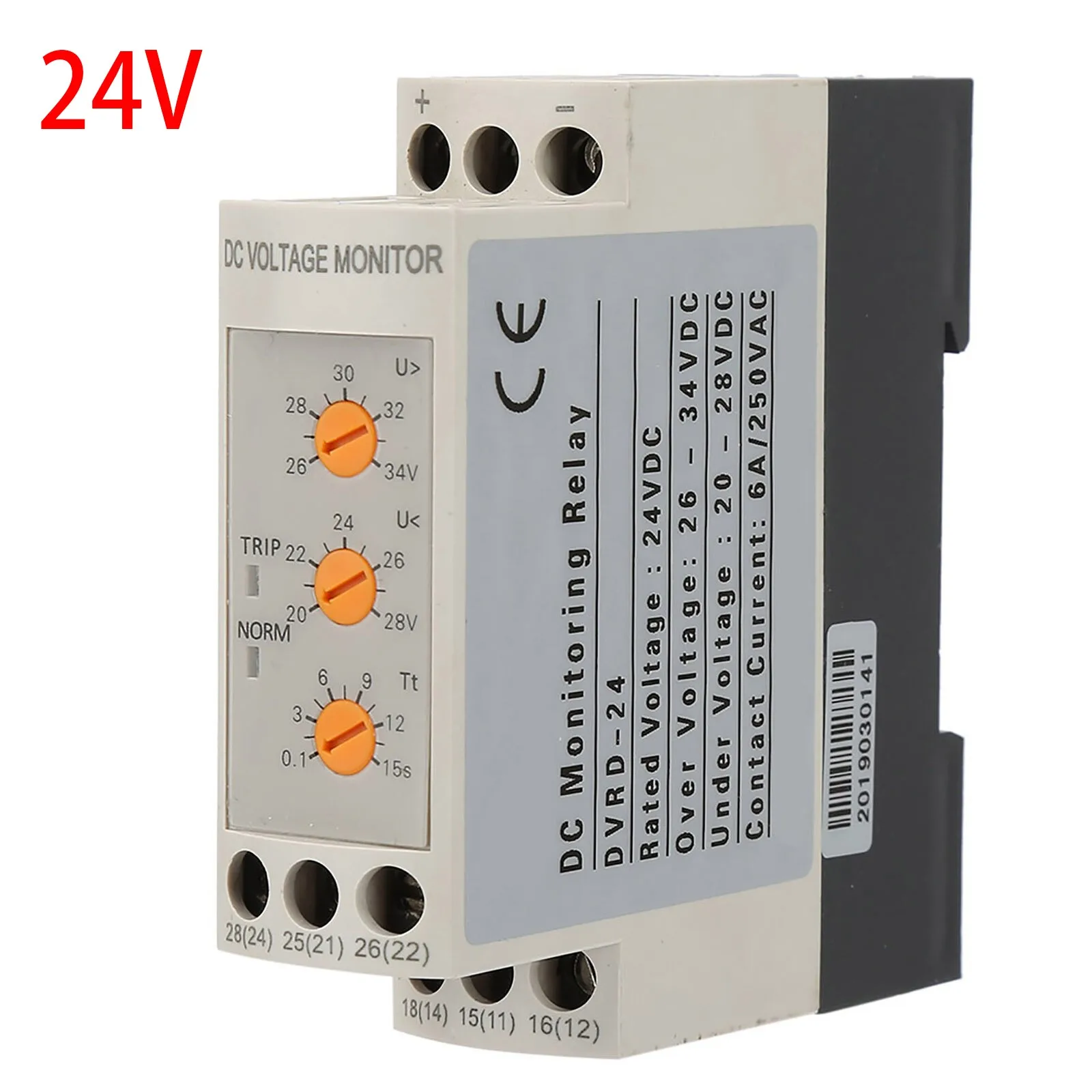 

DVRD - 12/24/48 Over-Voltage And Under-Voltage Protection Relay 12V/24V/48V Overvoltage Undervoltage Protector For DC Motor