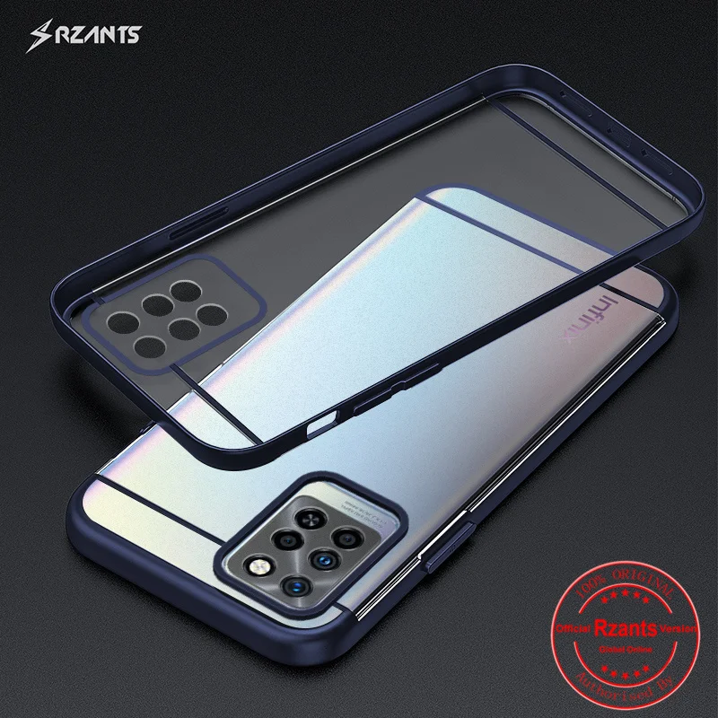 rzants for infinix note10 pro simple phone case white shark frosted matte ultra thin translucent anti fingerprint free global shipping