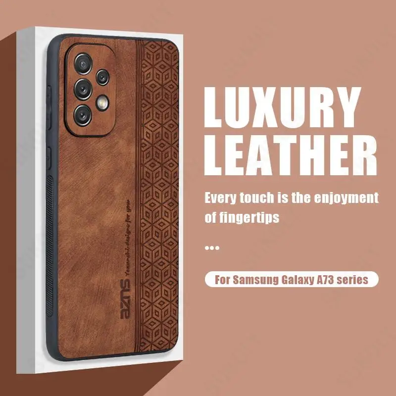 

Shockproof Leather Case For Samsung Galaxy S22 S23 Ultra Plus S21 FE A73 A33 A23 A54 A53 5G Coque Soft Bumper Phone Back Cover