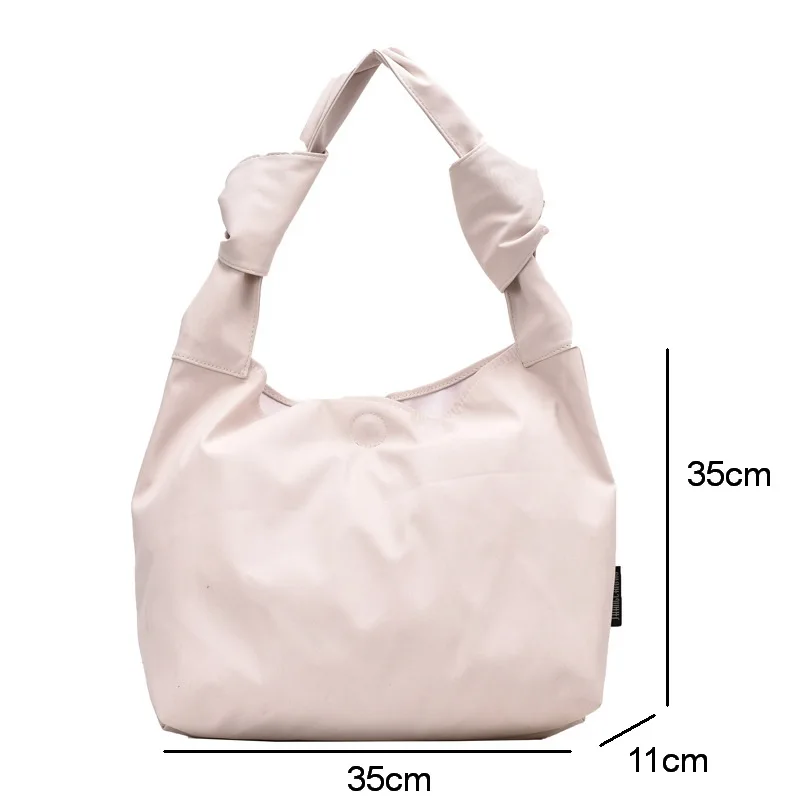 Diinovivo Casual Shoulder Bag Nylon Women Handbag Solid Color Shopping Bag Simple Ladies Large Tote Bag Hobos Women Bag WHDV2269