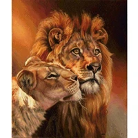 5d diamond painting lion husband and wife full drill by number kits for adults diy diamond set arts craft decorations a0034