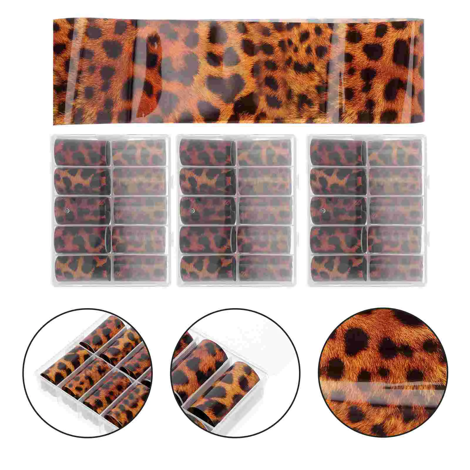 

3 Boxes Charming Nail Stickers Manicure Leopard Pattern DIY Decals