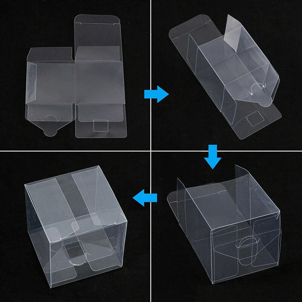 

20/50 Pcs Clear Macaron Square Boxes For Bomboniere Wedding Xmas Favour Baby Shower Chocolate Toys Jewelry Bag Party Supplies