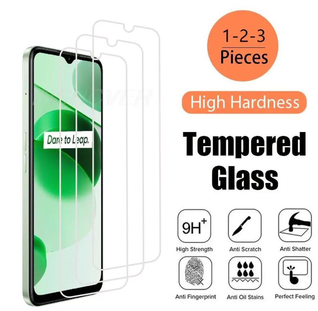 

1-3Pcs Tempered Glass For Realme C35 C21Y C25 C31 C11 GT Neo 2 Narzo 30 30A 50A Screen Protector For Realme 8 Pro 8i 8s Glass