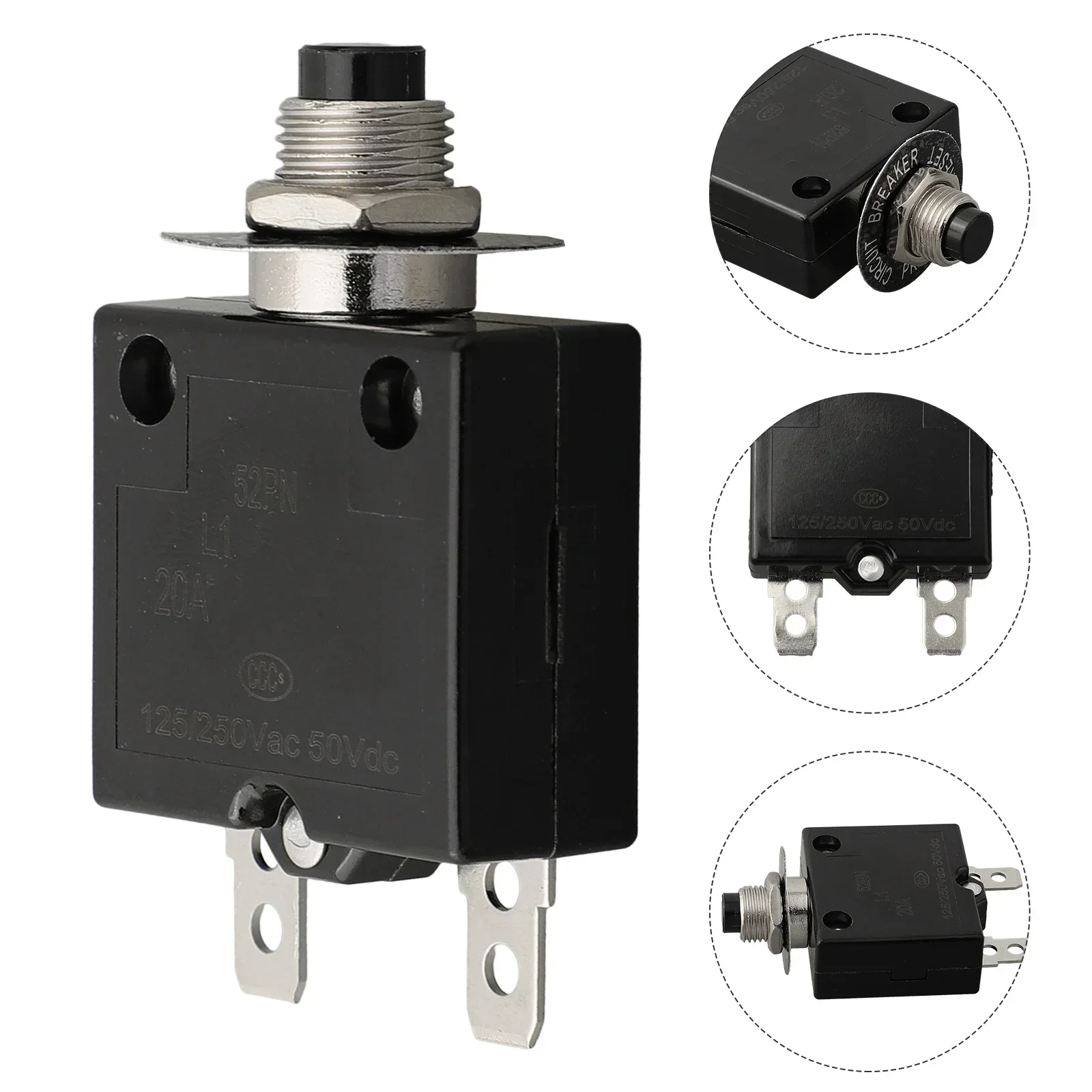 Автоматические выключатели 20amp Philmore/Ear Push Button термовырез 12-50V DC 125-250V AC детали